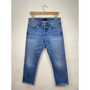 3x1 Fringe Straight Leg Crop Jean Button Fly Stella Wash Women's Size 26 GUC